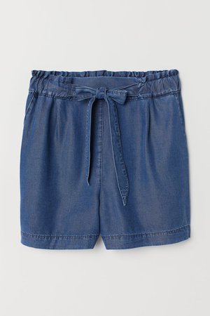 Denim Shorts High Waist - Denim blue - Ladies | H&M US