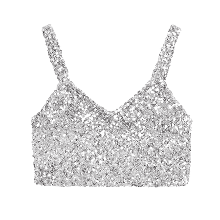 JESSICABUURMAN - ANIKE Sequinned Cropped Cami Top