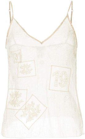 PRE-OWNED CC sleeveless camisole top