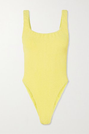 Net Sustain Seersucker Swimsuit - Yellow