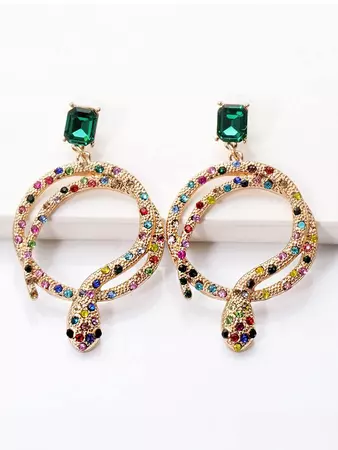 Bejweled Snake Earrings
