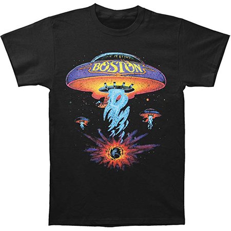 Amazon.com: Boston Spaceship Classic Rock Album Cover Adult T-Shirt: Clothing