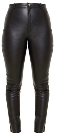straight leg leather trousers