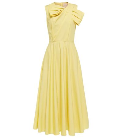 Roksanda - Bow-detail cotton midi dress | Mytheresa