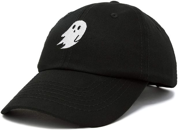 DALIX Ghost Embroidery Dad Hat Baseball Cap Cute Halloween in Black