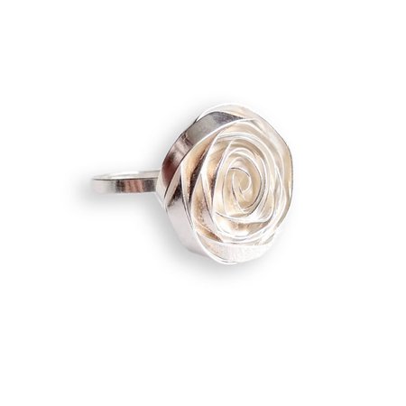 Rose Flower Cocktail Ring - Love , Friendship, Bridal