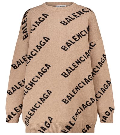 Balenciaga - Logo wool-blend sweater | Mytheresa