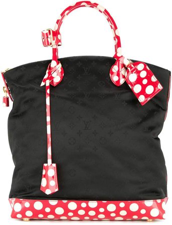 Pre-Owned Dots Lockit Vertical MM Kusama Yayoi hand tote bag