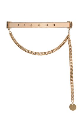 Chain-Trimmed Leather Waist Belt by Givenchy | Moda Operandi