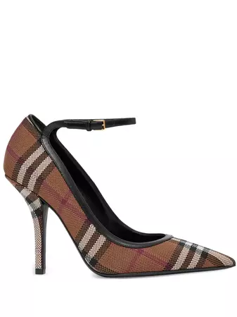 Burberry Knitted Vintage Check 100mm Pumps - Farfetch