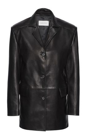 Single-Breasted Leather Blazer By Magda Butrym | Moda Operandi