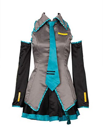 Amazon.com: Cosfun Vocaloid Miku Hatsune Cosplay Uniform mp000021, mujer S: Clothing