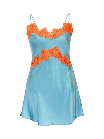 Hyuna’s blue & orange lingerie top/dress | K-Pop Amino