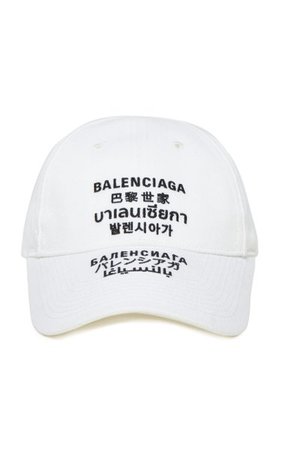 Embroidered Multilingual Baseball Cap By Balenciaga | Moda Operandi