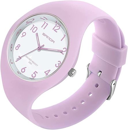 Amazon.com: XCZAP Fashion Jelly Series Ladies Silicone Strap Electronic Quartz Sports Waterproof Watch (Purple) : Clothing, Shoes & Jewelry