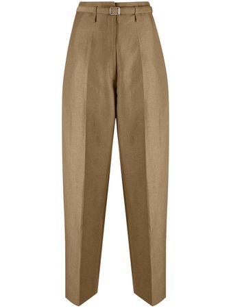 GIA STUDIOS Belted Pleated Trousers - Farfetch