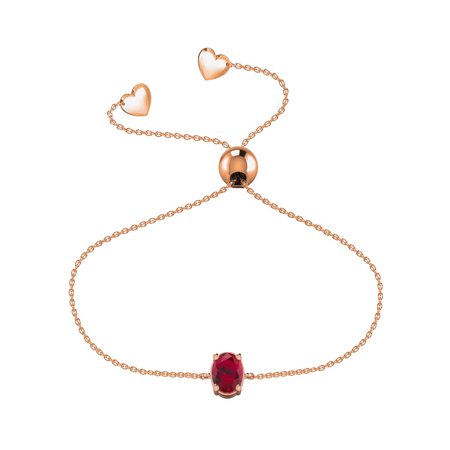 Affinity Collection Ruby Oval Bracelet Set in 14k Rose Gold – Royal Gem