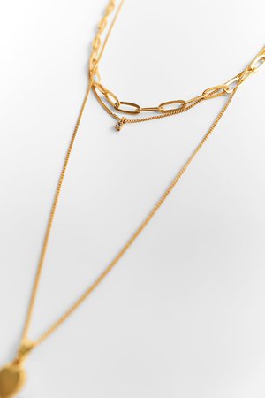 PACK OF FINE NECKLACES WITH HEART | ZARA United States
