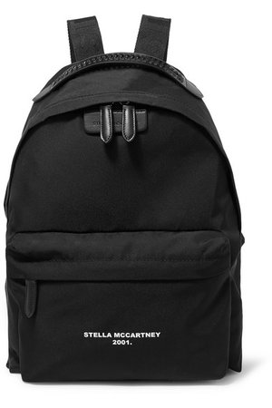 Stella McCartney | The Falabella Go faux leather-trimmed printed shell backpack | NET-A-PORTER.COM