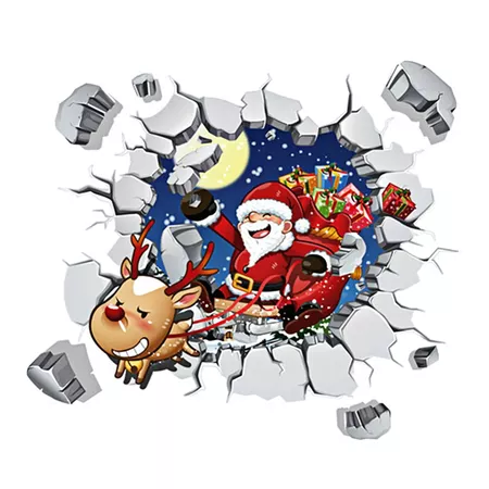DressLily.com: Photo Gallery - Merry Christmas 3D Santa Claus DIY Room Decoration Wall Stickers