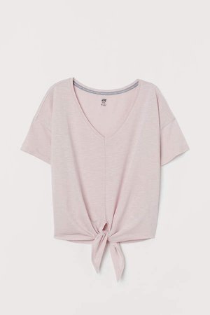 Sports Top with Tie Detail - Pink