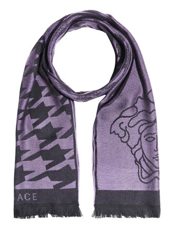 Versace scarf, 180x36cm, Purple on SALE | Fashionesta