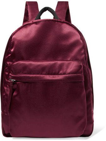 Satin Backpack - Burgundy