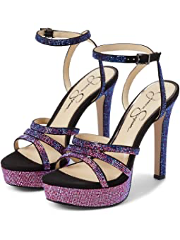 Amethyst glitter heels