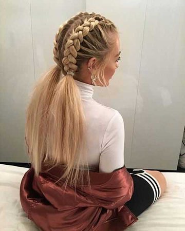 half-braided ponytails