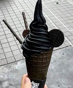 black ice cream -
