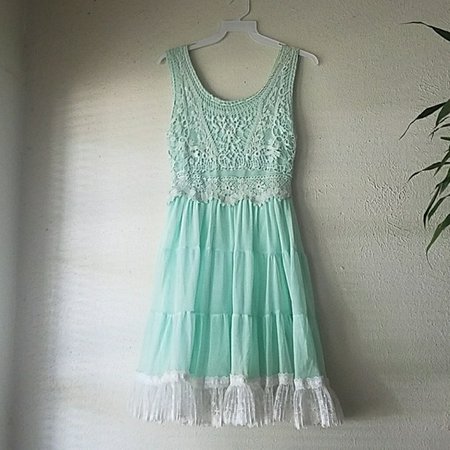 Dresses | Western Mint Seafoam Green Country Lace Dress | Poshmark