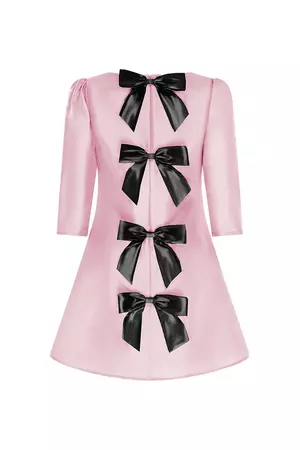 Noa Mini Pale Pink Bow Dress – Olivia Rubin
