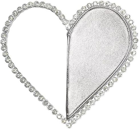 Silver Heart Clutch