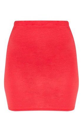 Basic Red Jersey Mini Skirt | Skirts | PrettyLittleThing