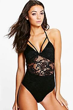 Tall Lace Strappy Bodysuit