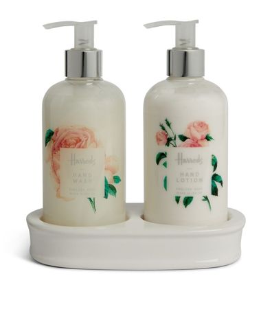 Harrods English Rose Hand Wash and Lotion Caddy | Harrods AU