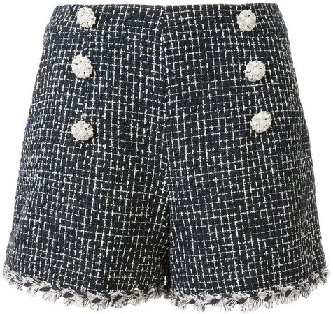 Paris tweed buttoned shorts
