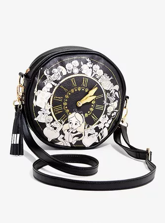 Loungefly Disney Alice In Wonderland Clock Crossbody Bag