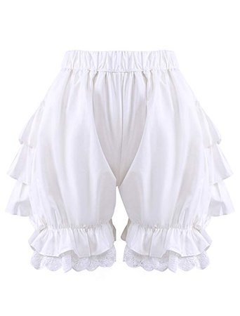 Amazon.com: Trendareus Women's Cotton Sweet Ruffles Lolita Maid Pumpkin Shorts Bloomers: Clothing
