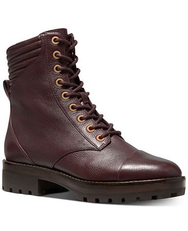 Michael Kors Bastian Lace-Up Booties & Reviews - Boots - Shoes - Macy's