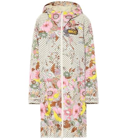 Embellished floral-printed jacket