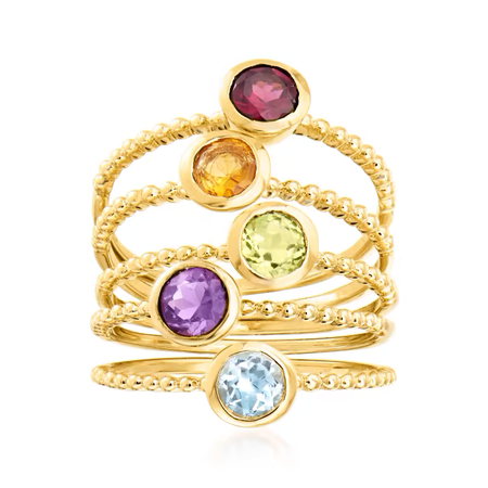 gold ring gold multicolor ring