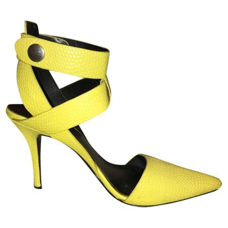 Yellow Leather Heels