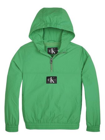 Calvin Klein Jeans Boys Packable Anorak And Bumbag - Green | very.co.uk