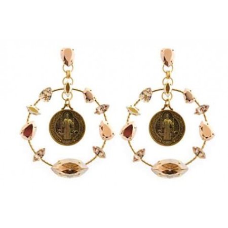 house of emmanuele GOLDEN GYPSY HOOPS WITH COIN