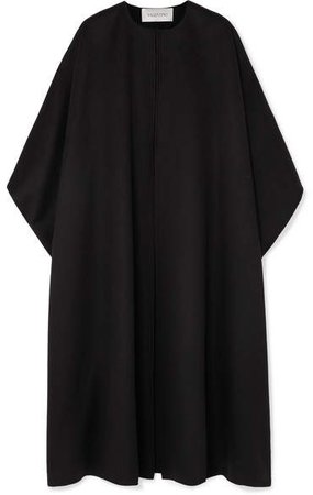 Wool And Cashmere-blend Cape - Black