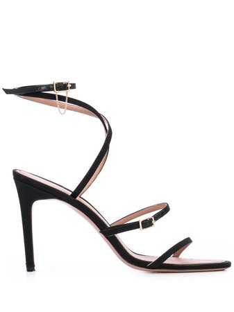Shop black Oscar de la Renta Ruby asymmetric 90mm sandals with Express Delivery - Farfetch