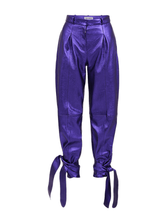 The Attico Pants and Skirts | The Attico - LAME' LEATHER PANTS