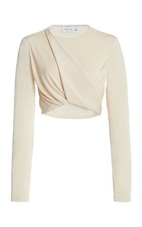 Evelyn Draped Jersey Cropped Top By Significant Other | Moda Operandi