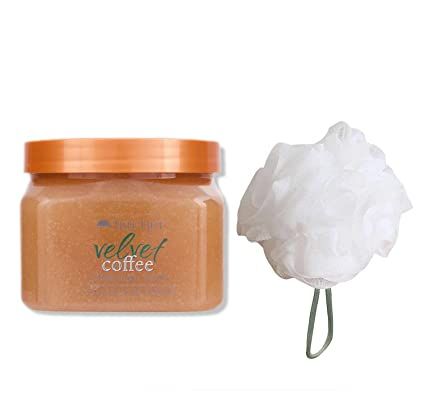 Amazon.com : Tree Hut Velvet Coffee Shea Sugar Scrub Set! Includes Body Scrub 18 oz and Loofah! Formulated With Real Sugar, Shea Butter And Velvet Coffee! Ultra Hydrating and Exfoliating Scrub! (Velvet Coffee) : Beauty & Personal Care